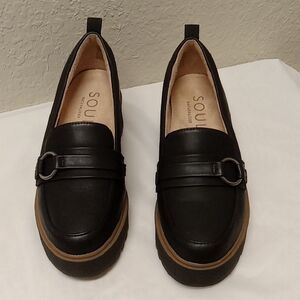 Naturalizer Soul Platform Chunky Women's Black Loafers